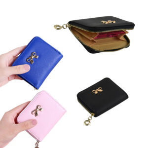 Dámská peněženka / koženková peněženka s mašličkou – 3 barvy