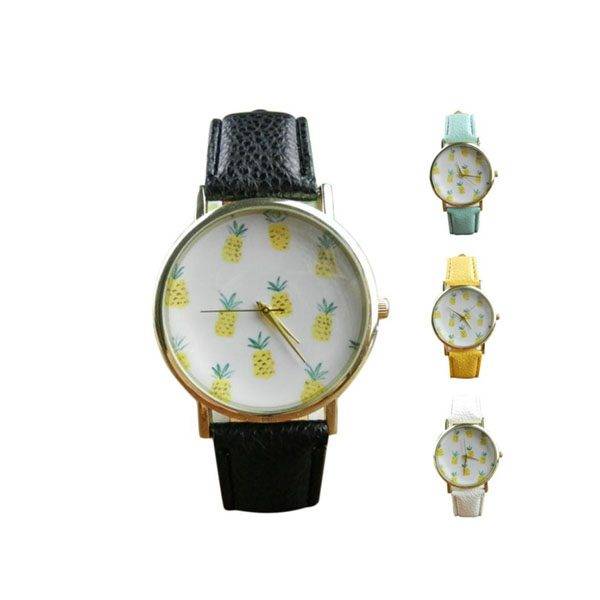 Dámské hodinky / náramkové hodinky, motiv ananas – 4 barvy