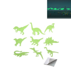 Dekorace na zeď / svítící samolepky na zeď dinosauři, 9 ks – různé velikosti