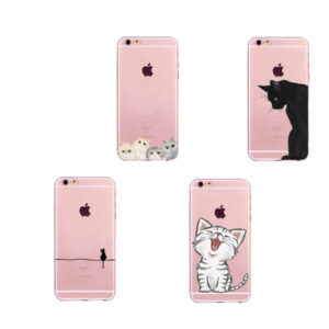 Kryt na iPhone / obal na iPhone 5, 5s, 6, 6s, 7 – styl kočka, 4 varianty