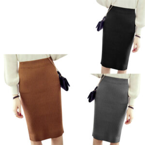 Pletená sukně / pouzdrová sukně – univerzální velikost, 3 barvy