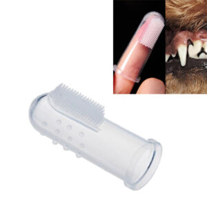 Silikonový kartáček na prst / zubní kartáček pro psy a kočky