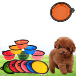 Skládací silikonová miska / cestovní miska pro psa, 250 ml – 6 barev